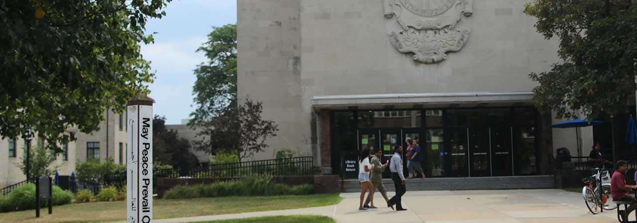 Students at the McNichols Campus Library
